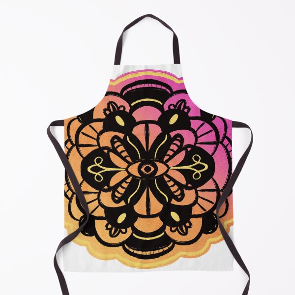 Item preview, Colorful mandala — hot pink, orange, yellow, black designed and sold by thephoenixsoul.