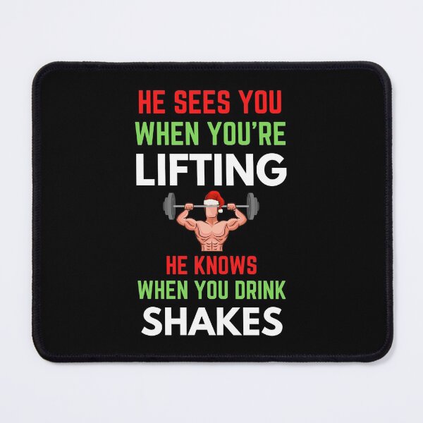 Item preview, He Sees You When You’re Lifting Santa Claus Jingle Bells Christmas designed and sold by EllConApparel.