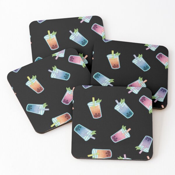 Item preview, Bubble Tea Colorful Seamless Pattern  designed and sold by petinmypocket.
