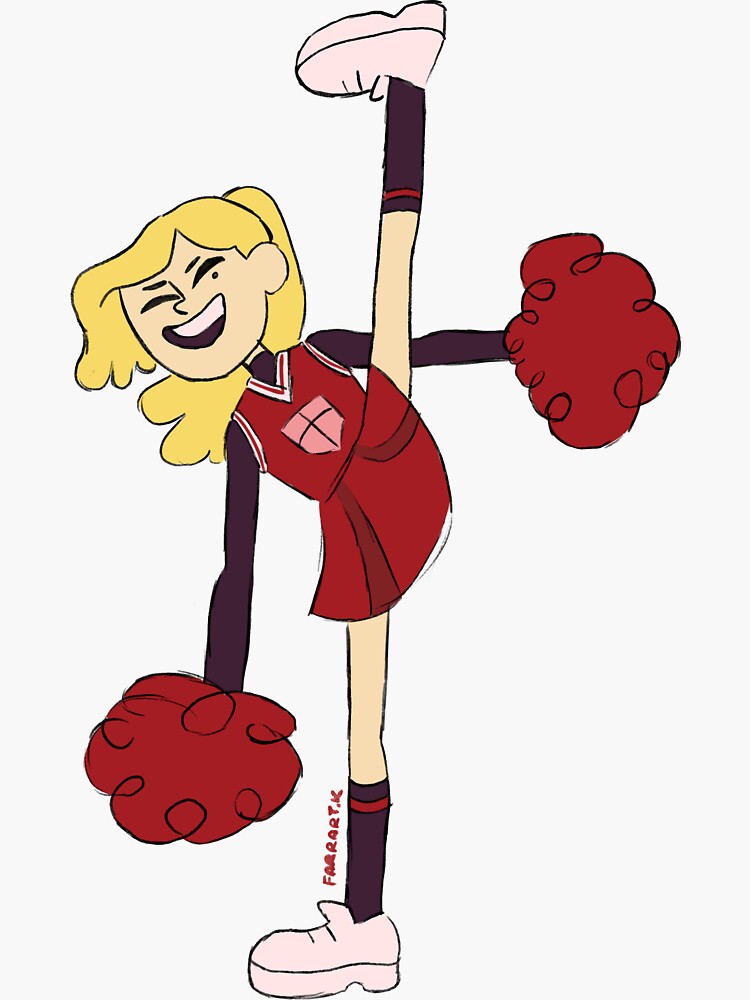 Sasha Cheerleading pose 2 Sticker for Sale by kat-farr