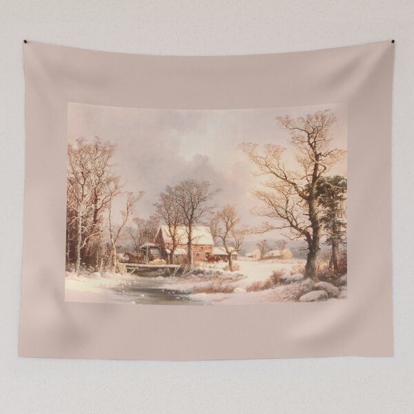 Item preview, Winter in the Country, The Old Grist Mill by George Henry Durrie designed and sold by Amanda1775.