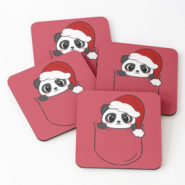 Item preview, Christmas Panda in Pocket designed and sold by AestheticAnnette.