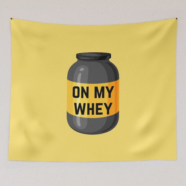 Item preview, On My Whey Protein Powder Jar Gym Sarcasm designed and sold by EllConApparel.