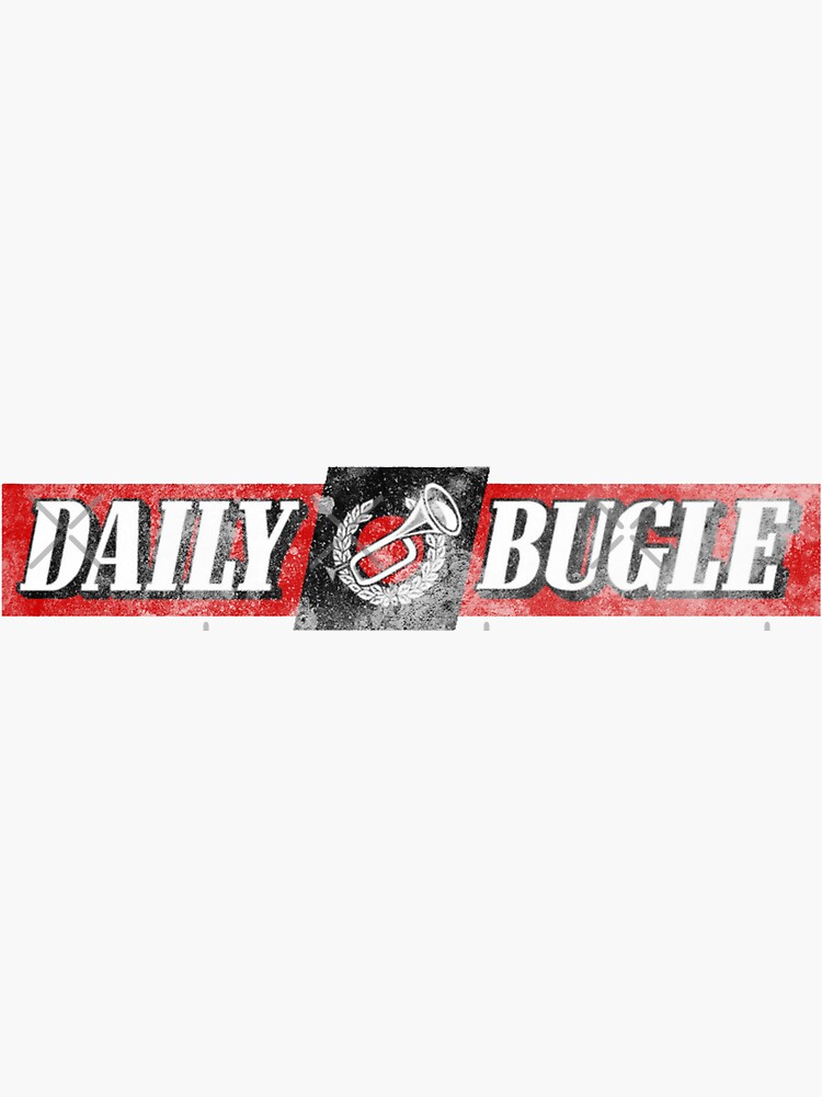 "Daily Bugle News VINTAGE LOGO RAIMI white background " Sticker for