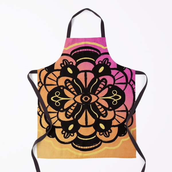 Item preview, Bold colors mandala — hot pink, orange, yellow, black ombré designed and sold by thephoenixsoul.