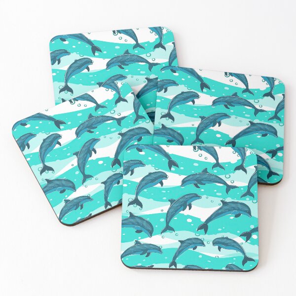 Item preview, Dolphins With Plants On Body Waves  designed and sold by ConcorStore.