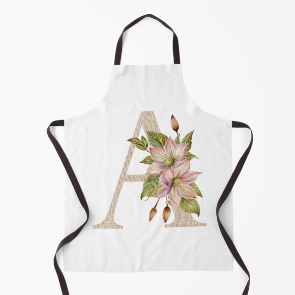 Item preview, Vintage Beige Letter A With Abstract Flowers and Leaves. Floral Letter A designed and sold by silviaol.