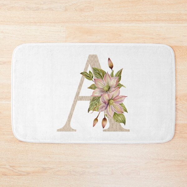 Item preview, Vintage Beige Letter A With Abstract Flowers and Leaves. Floral Letter A designed and sold by silviaol.