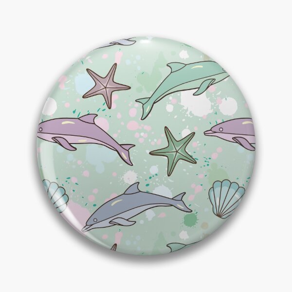 Item preview, Multicolor Dolphins On Color Splashes Background designed and sold by ConcorStore.