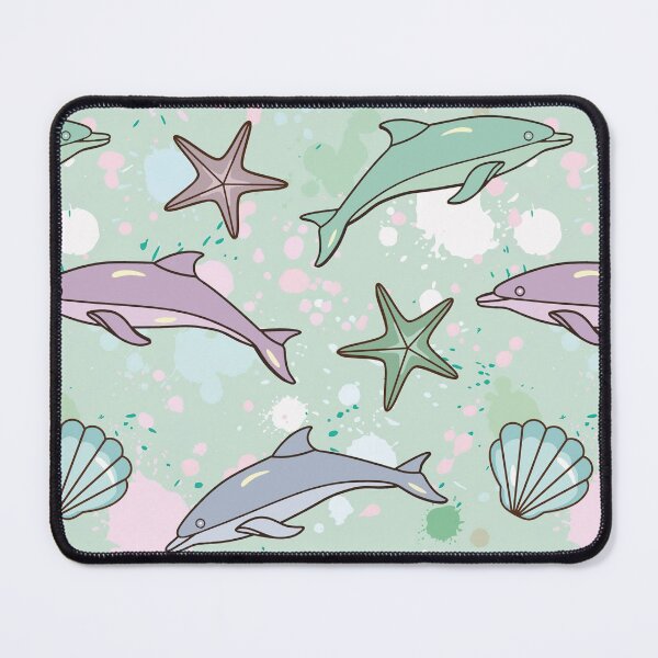 Item preview, Multicolor Dolphins On Color Splashes Background designed and sold by ConcorStore.