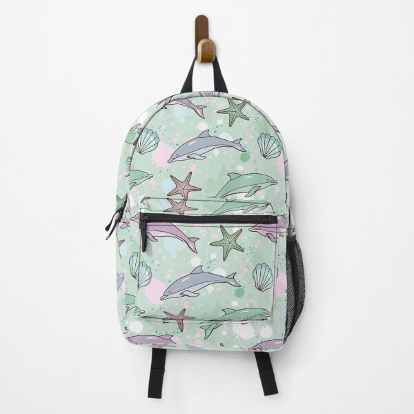 Item preview, Multicolor Dolphins On Color Splashes Background designed and sold by ConcorStore.