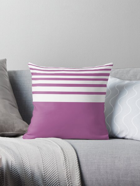 Item preview,  COLOR OF THE YEAR 2014 RADIANT ORCHID - GRADUATED STRIPES - PINK AND WHITE STRIPES designed and sold by ozcushions.
