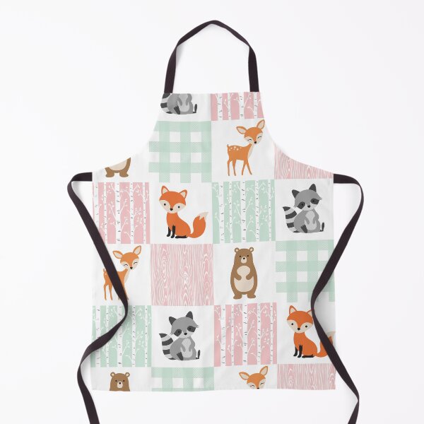 Item preview, Fox Raccoon Bear Deer mint pink cute pattern designed and sold by aggiexnjoz.