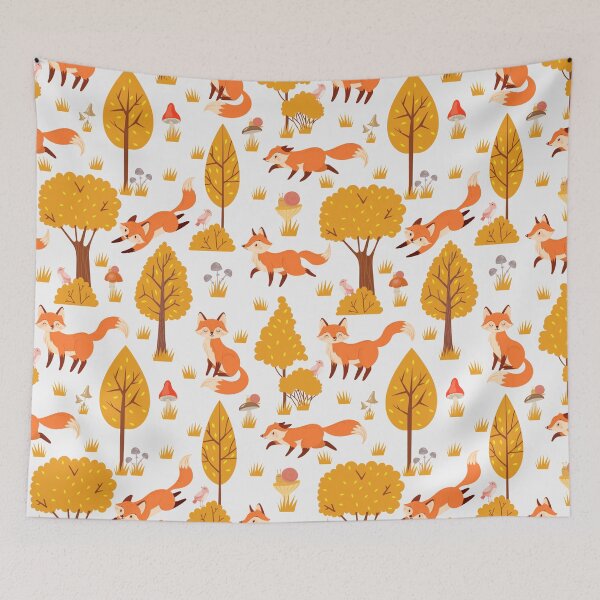 Item preview, fox seamless forest designed and sold by aggiexnjoz.