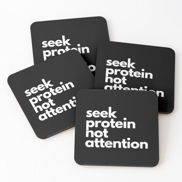 Item preview, Seek Protein Not Attention Workout Gym Humor designed and sold by EllConApparel.