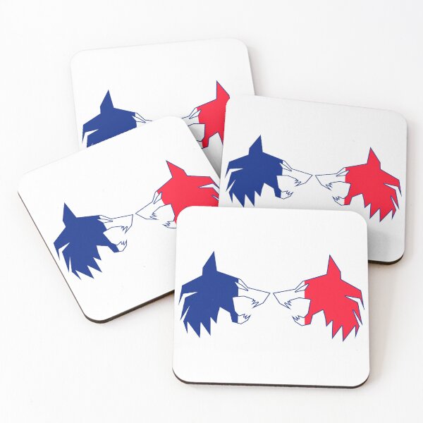 Item preview, twin wolf france flag designed and sold by the Zarock Shop.