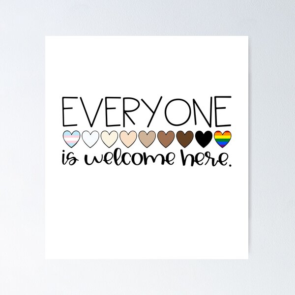 Item preview, All Are Welcome Here Gift - Everyone is welcome here flag gift designed and sold by YaliliArt.