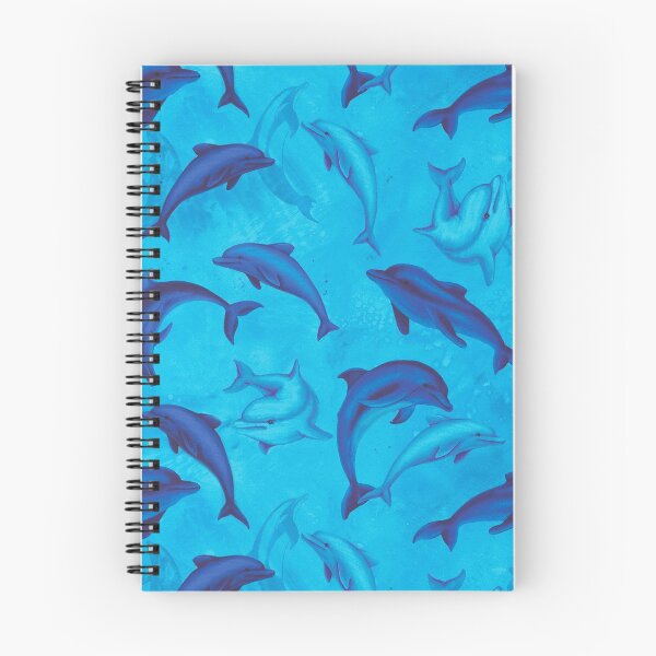 Item preview, Blue Dolphins On Grunge Blue Background  designed and sold by HauckClothing.