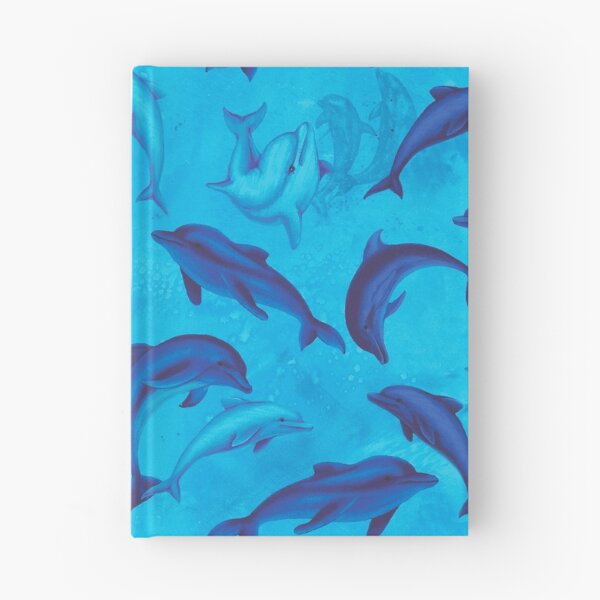 Item preview, Blue Dolphins On Grunge Blue Background  designed and sold by HauckClothing.