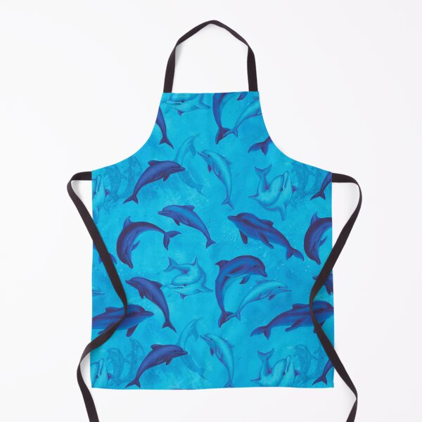 Item preview, Blue Dolphins On Grunge Blue Background  designed and sold by HauckClothing.