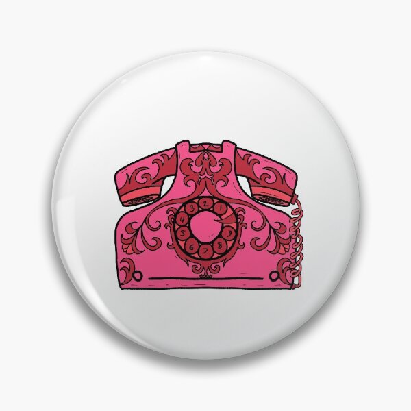 Item preview, Retro Rotary Phone Whaleface (bubble gum strawberry palette) designed and sold by Mud-36.