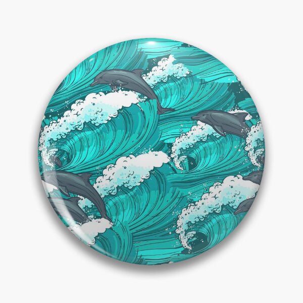 Item preview, Dolphins Flowing Water Sketch  designed and sold by HauckClothing.