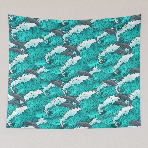 Item preview, Dolphins Flowing Water Sketch  designed and sold by HauckClothing.