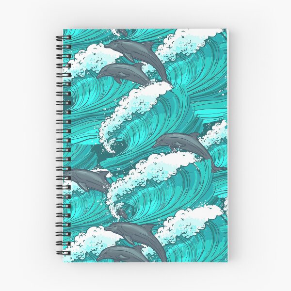 Item preview, Dolphins Flowing Water Sketch  designed and sold by HauckClothing.