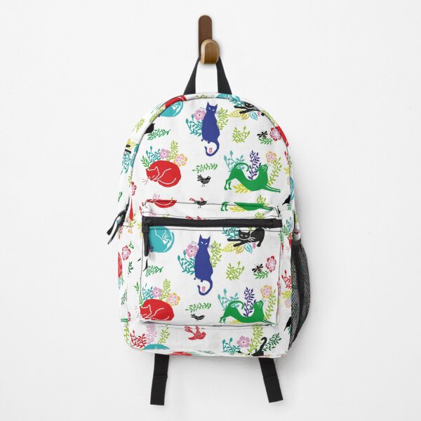 Item preview, Blue cat with flowers "Attentive" designed and sold by naposyl.