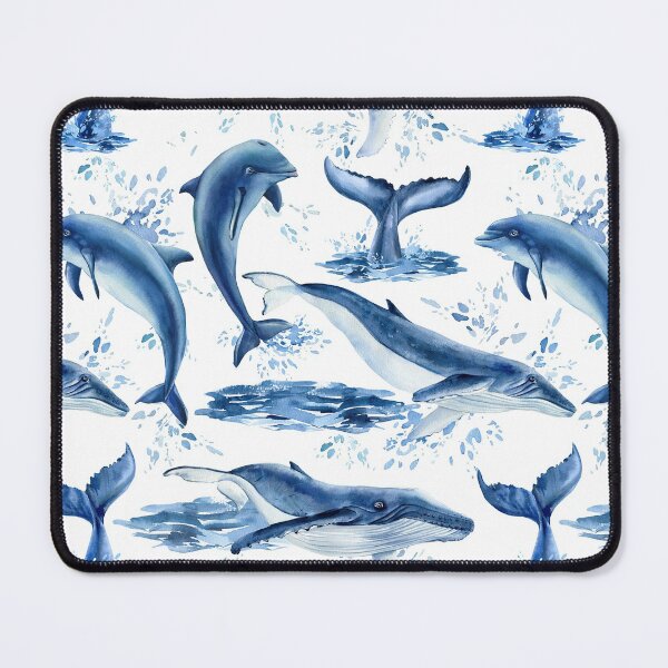 Item preview, Watercolor Dolphins Whales  designed and sold by HauckClothing.