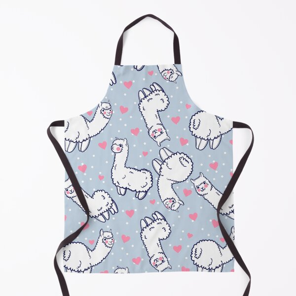 Item preview, Cute Llama Outline On Blue Pattern designed and sold by fainaobun.