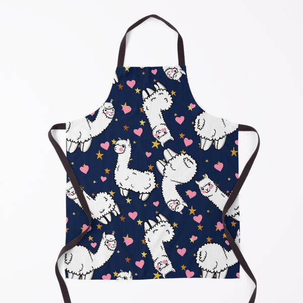 Item preview, Cute Llama Outline Stars On Blue Pattern designed and sold by fainaobun.