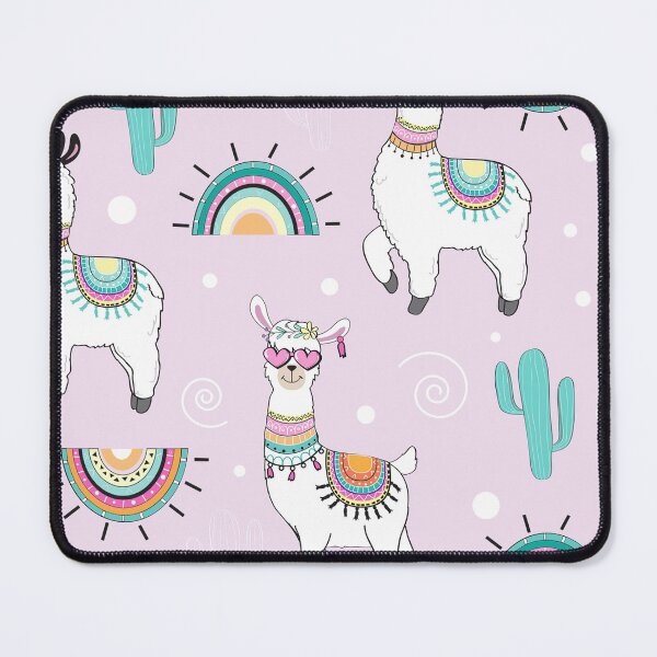 Item preview, Cute Llama Rainbow Cactus On Pink Pattern designed and sold by fainaobun.