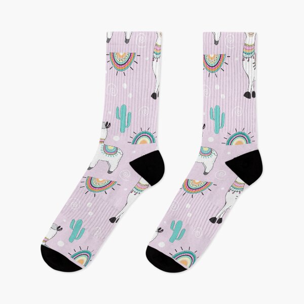 Item preview, Cute Llama Rainbow Cactus On Pink Pattern designed and sold by fainaobun.