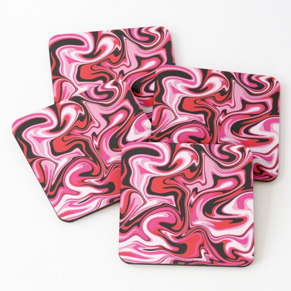 Item preview, Red pink black marble abstract  designed and sold by Tanya Mihe.
