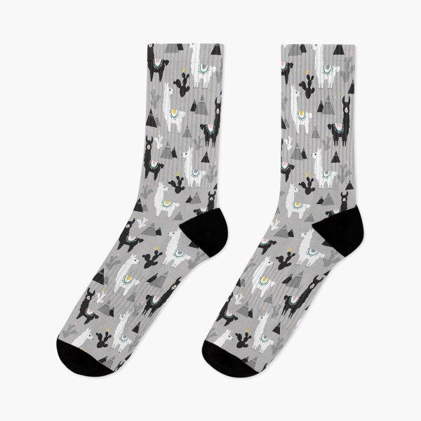 Item preview, Cute Llama Vector On Grey Pattern designed and sold by fainaobun.