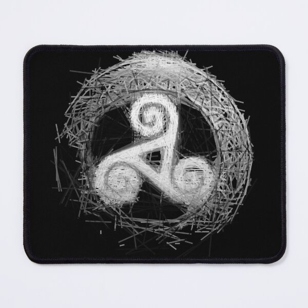 Item preview, Triskelion Solaris in black and white. Symbol of protection and luck. designed and sold by H Jonas.