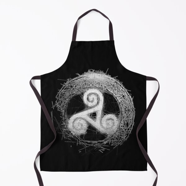 Item preview, Triskelion Solaris in black and white. Symbol of protection and luck. designed and sold by H Jonas.