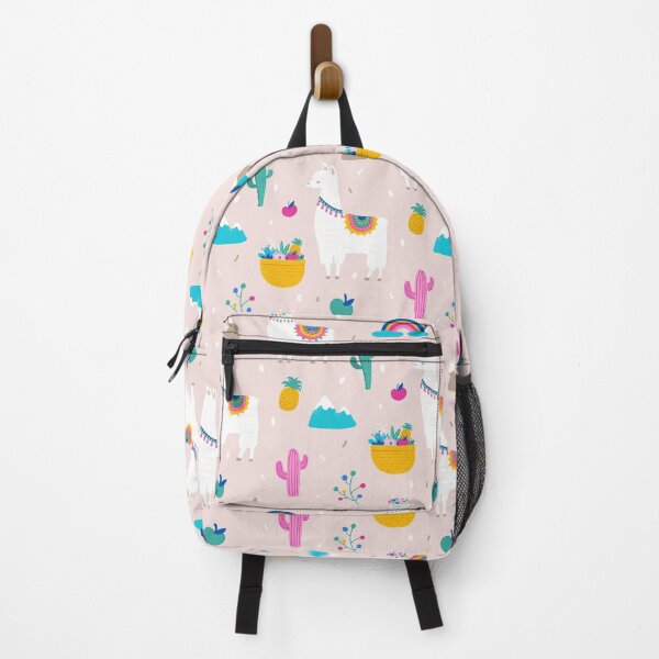 Item preview, Cute Pink Floral Fruits Cactus Rainbow Llama Pattern designed and sold by fainaobun.