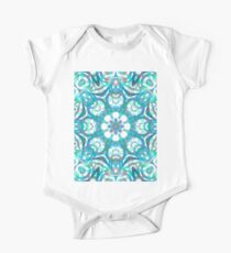 Floral Abstract Pattern One Piece - Short Sleeve