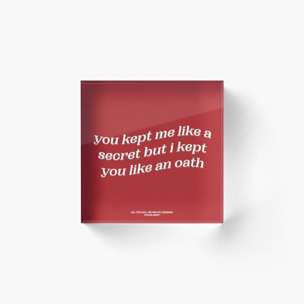 Item preview, you kept me like a secret but i kept you like an oath designed and sold by oeufcreatif.