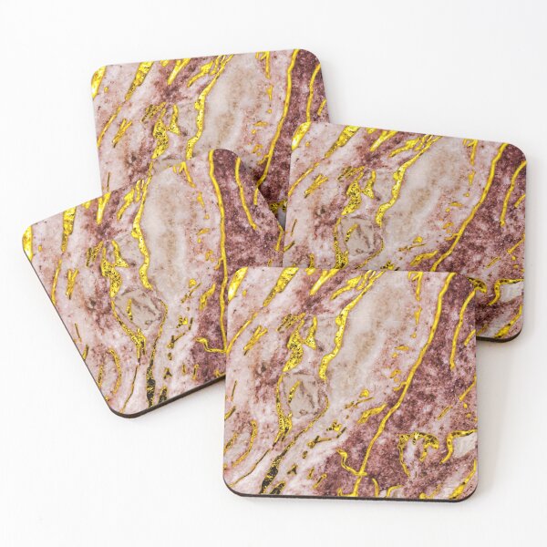 Item preview, Pink and Golden Marble Texture  designed and sold by TheSkullArmy.