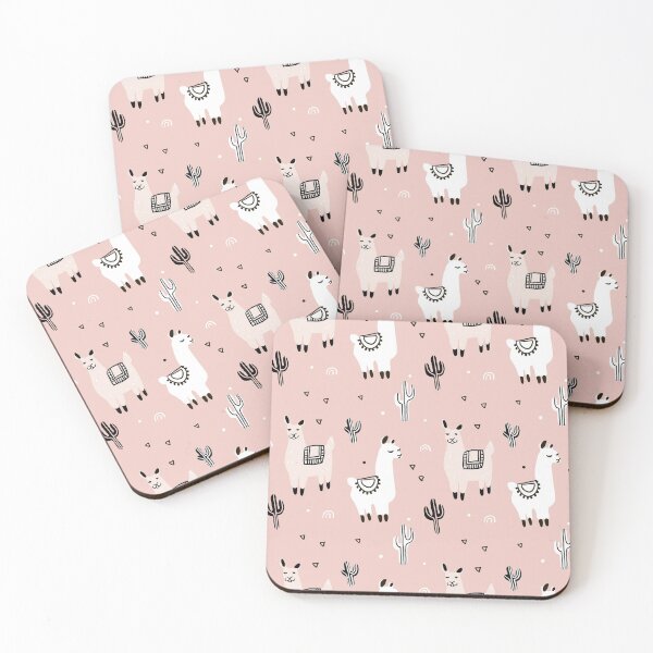 Item preview, Llama Doodle On Pink Pattern designed and sold by fainaobun.