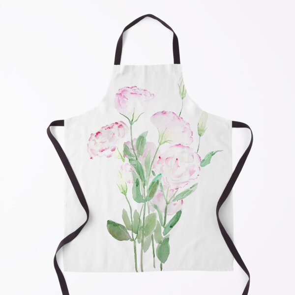 Item preview, hand painted pink eustoma flowers  watercolor painting 2021 designed and sold by SelenePaintings .