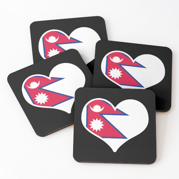 Item preview, Nepal Flag Heart designed and sold by PKHalford.