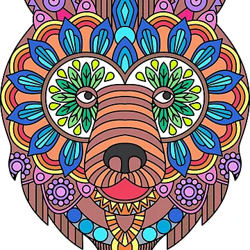 Artwork thumbnail, Mandala bear by THE MNM