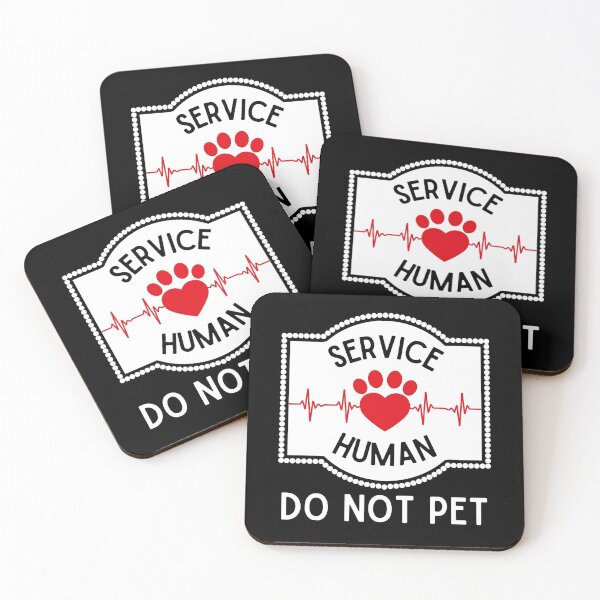Item preview, Service human do not pet, funny dog lover, cat lover print designed and sold by Auntieck.