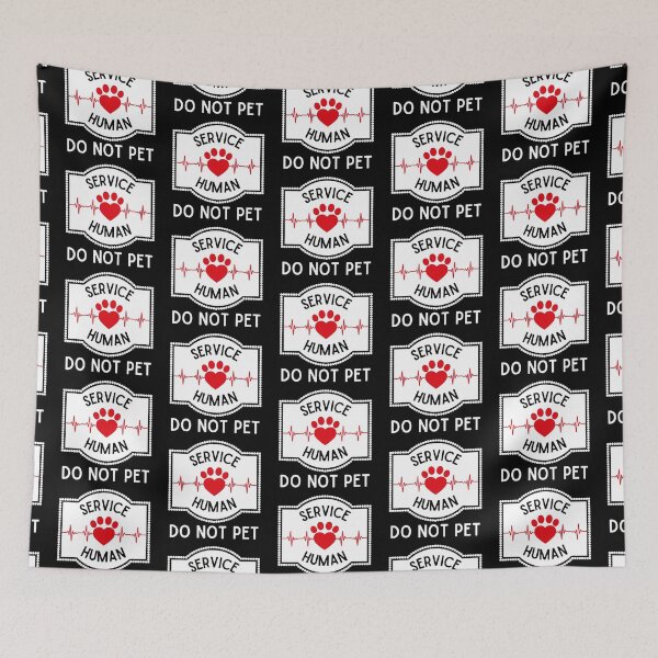 Item preview, Service human do not pet, funny dog lover, cat lover print designed and sold by Auntieck.