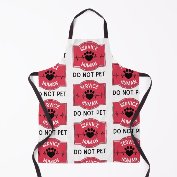 Item preview, Service human do not pet, funny dog lover, cat lover print, paw heartbeat designed and sold by Auntieck.
