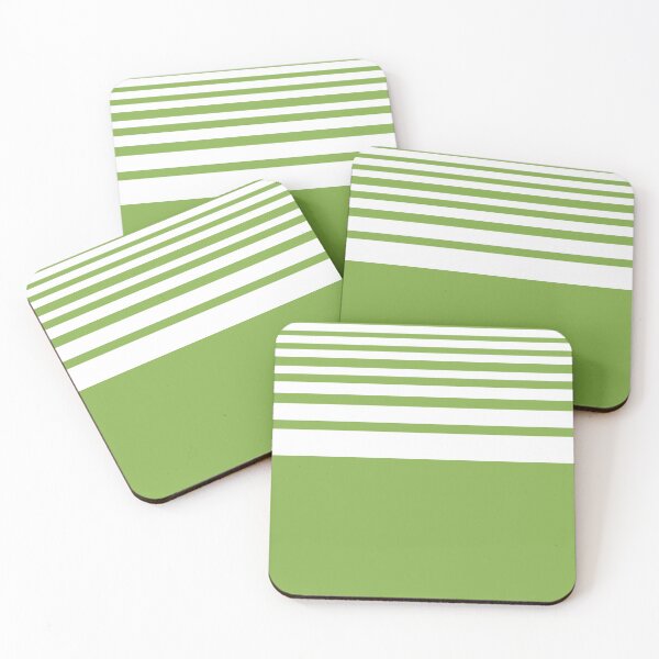 Item preview, COLOR OF THE YEAR 2017 GREENERY - GRADUATED STRIPES - GREENERY -GREEN AND WHITE STRIPES designed and sold by ozcushions.